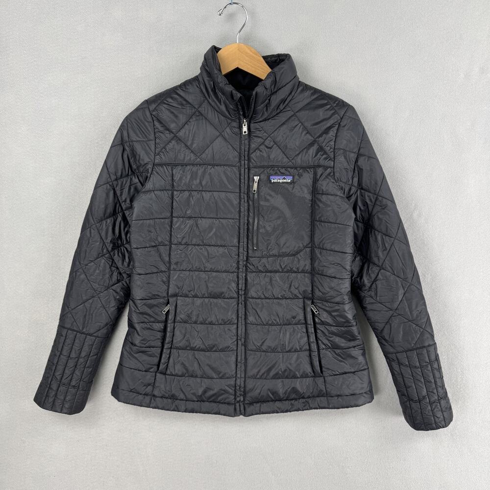 Patagonia Radalie Jacket Womens Medium Black Quilted Insulated Full Zip Outdoor